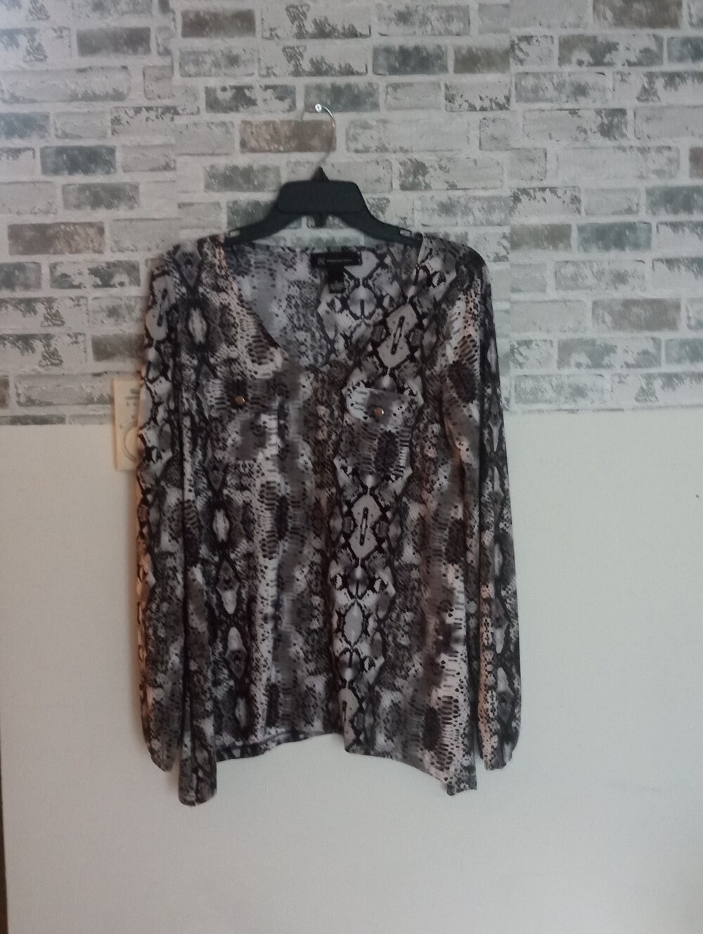 Snakeskin Print Blouse